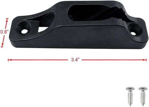 2 Pack Black Nylon Kayak Cord Lock Rope Cleats 3.4" × 0.8" in Saudi Arabia