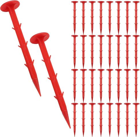 30 Pack 5.9 Inch Red Property Line Markers, Survey Stakes for Garden Edging, Lawn Boundaries, Weed Barrier, Landscape Fabric, High Visibility Survey Markers in Kuwait