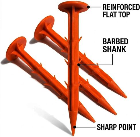 30 Pack 5.9 Inch Red Property Line Markers, Survey Stakes for Garden Edging, Lawn Boundaries, Weed Barrier, Landscape Fabric, High Visibility Survey Markers in Kuwait