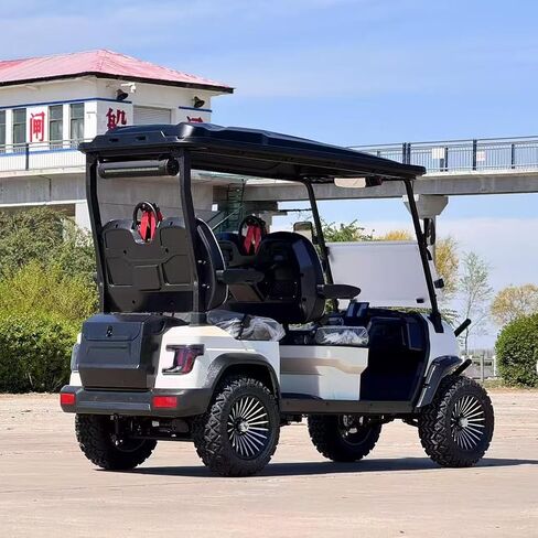 LANGWEI 4 ركاب كهربائي كروزر للبالغين، عربة جولف قوية شديدة التحمل للتطبيقات الترفيهية والزراعية والتجارية in Kuwait