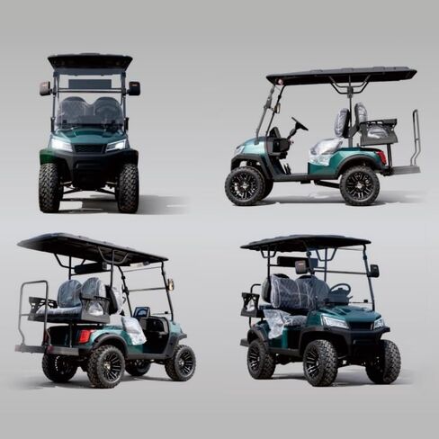 عربة جولف كهربائية LANGWEI، عربة جولف عالية التحمل للبالغين بأربعة مقاعد لملاعب الجولف وجميع مغامرات التضاريس in Kuwait