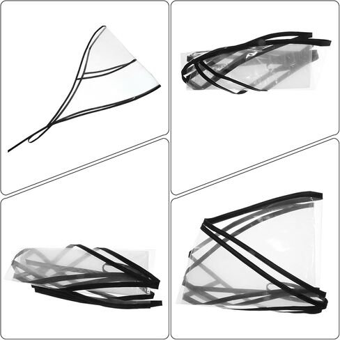 4 Pcs Women's Rain Bonnet with Visor Clear Waterproof Rain Bonnet Reusable Practical Rains Caps Lightweight Transparent Rains Scarf Protect Hairstyle for Women Girl in Saudi Arabia