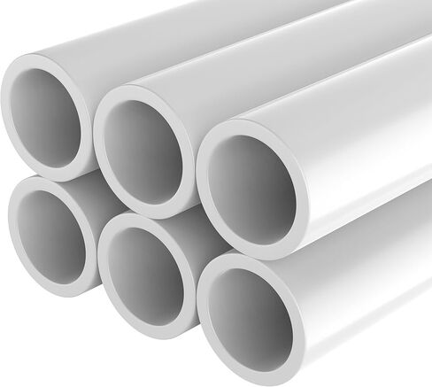 1/2 Inch PVC Pipe 6 Pack, 17 Inch Long Schedule 40 PVC Pipe for DIY Projects, Craft Build Frame in Kuwait