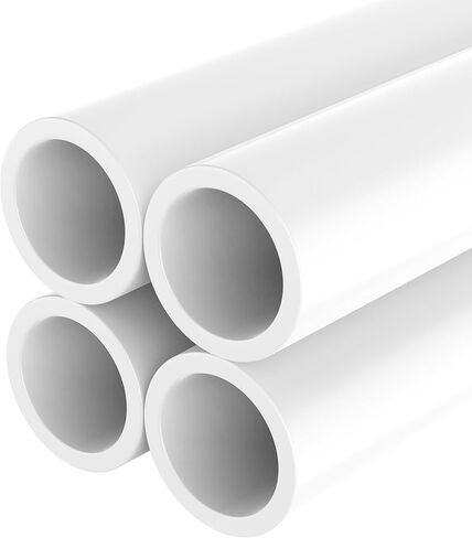 2 Pcs 1/2 Inch PVC Pipe with 0.84 Inch OD, 17 Inch SCH40 White Furniture Grade PVC Pipes, Fits Standard 1/2 Inch PVC Fittings, Easy to Cut for DIY Frames, Greenhouse, Garden and Workshop Projects in Saudi Arabia