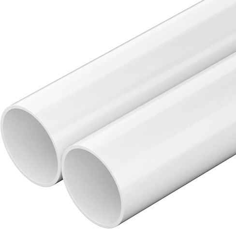 2 Pcs 1/2 Inch PVC Pipe with 0.84 Inch OD, 17 Inch SCH40 White Furniture Grade PVC Pipes, Fits Standard 1/2 Inch PVC Fittings, Easy to Cut for DIY Frames, Greenhouse, Garden and Workshop Projects in Saudi Arabia