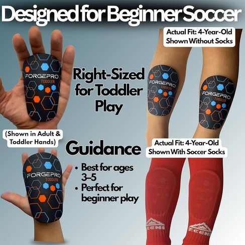 Toddler Soccer Shin Guards for Boys and Girls (Ages 3–5)- Tiny Hero | Lightweight, Soft EVA Shin Pads | Gentle Protection| Easy Slip-in, Child-Safe Materials in Saudi Arabia