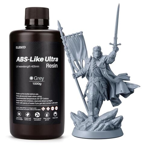 ELEGOO ABS-Like Ultra Resin with Extra Strength and Toughness, Compatible with MSLA/DLP/LCD Resin 3D Printer, Perfect 3D Printer Resin for Tool Application, Grey 1000g in Kuwait