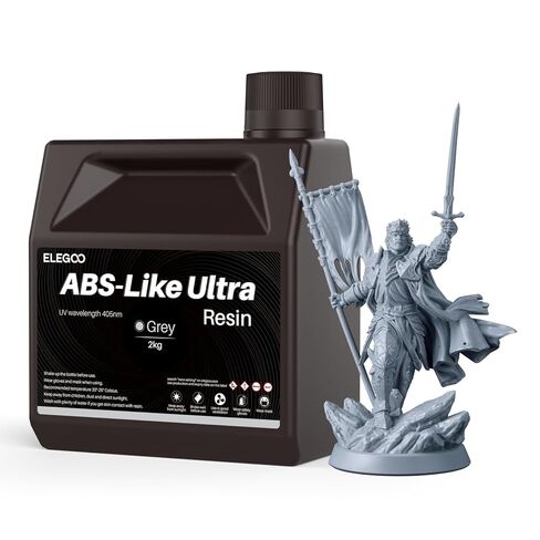 ELEGOO ABS-Like Ultra Resin with Extra Strength and Toughness, Compatible with MSLA/DLP/LCD Resin 3D Printer, Perfect 3D Printer Resin for Tool Application, Grey 1000g in Kuwait