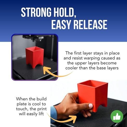 غراء لاصق للوحة البناء 3.38 أونصة للطابعة ثلاثية الأبعاد ومنظف لوحة البناء 16 أونصة - طبقات أولى ممتازة، إصدار طباعة سهل، تركيبة من الدرجة الممتازة، صنع في الولايات المتحدة الأمريكية، آمن PLA/ABS/PETG/TPU، غير سام، بدون رائحة in Kuwait