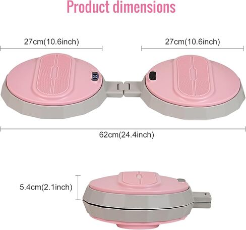 جهاز تويستر للخصر، لوح تمرين محمول قابل للطي للنساء والرجال، جهاز تويستر بدون ضوضاء لمعدات الصالة الرياضية المنزلية، سعة 618 رطلاً | تتبع الممثلين in Kuwait