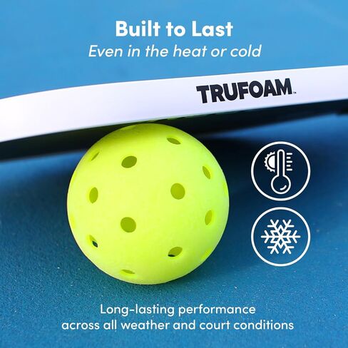 CRBN Pickleball - C40 Balls 6, 12, 100 Pack - Outdoor Pickleball Balls - Built for Durability & Precision - Roto-Molded 1-Piece Design in Saudi Arabia