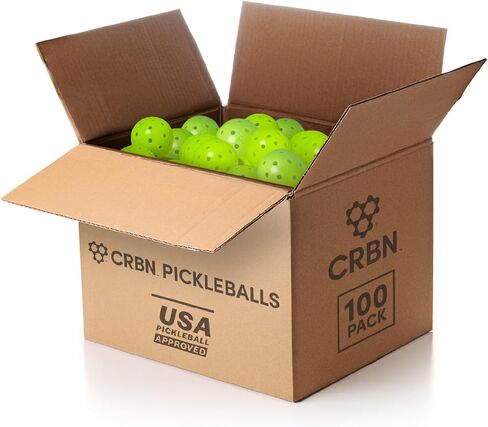 CRBN Pickleball - C40 Balls 6, 12, 100 Pack - Outdoor Pickleball Balls - Built for Durability & Precision - Roto-Molded 1-Piece Design in Saudi Arabia