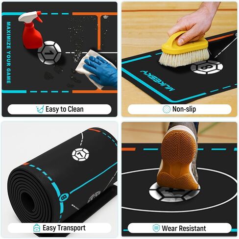 Soccer Training Mat with Integrated Ladder & Cones | 4-in-1 Football Footwork Agility Trainer for Team Practice | Non-Slip Speed & Ball Control Exercise Mat in Kuwait