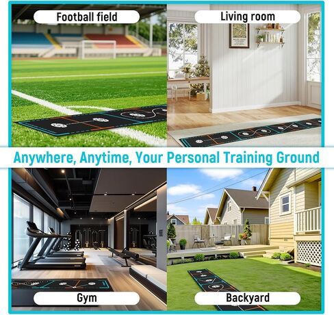 Soccer Training Mat with Integrated Ladder & Cones | 4-in-1 Football Footwork Agility Trainer for Team Practice | Non-Slip Speed & Ball Control Exercise Mat in Kuwait