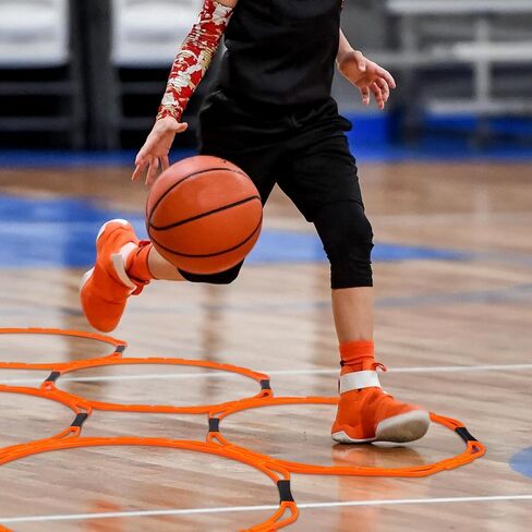 Hikeen Octagonal Agility Rings, Speed Rings, Youth Agility Footwork Training and Speed Hurdles Ladder, Fitness Equipment Sport Workout for Soccer, Home Gym, 6 Firm Rings Set in Kuwait