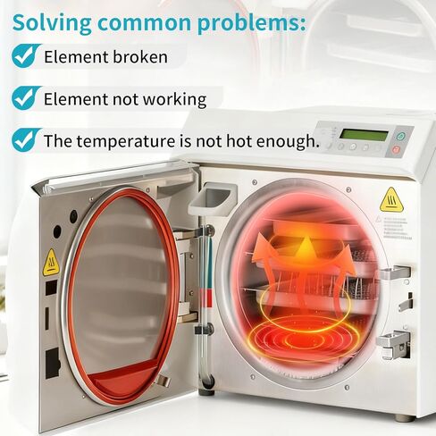 Heating Element for Midmark M11 M11D Steam Replacement-M11 Heating Element Part #002-0505-00 MIH049 120V with Heater Mounting Hardware 002-1350-00 and Wrench + Double-Ended Screwdriver in Kuwait
