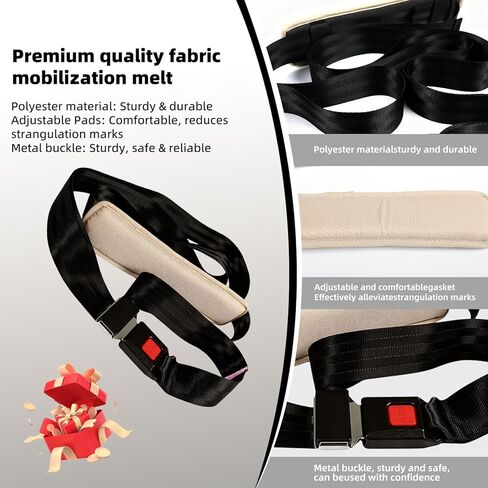 حزام تعبئة فائق - حزام ممتاز للعلاج الطبيعي، وإعادة التأهيل، والتمدد، والتنقل، والتوتر القابل للتعديل، أزرق مبطن in Kuwait