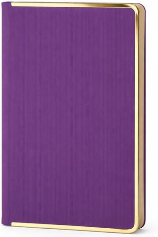 Bibiage Hardcover Notebook مع الحواف الذهبية - مجلة جلدية فو ، واقيات زاوية معدنية ، 8.8 × 6.3 بوصة ، 256 صفحة ورقة سميكة ، صفحات مبطنة للكتابة ، العمل ، الدراسة - الوردي in Kuwait