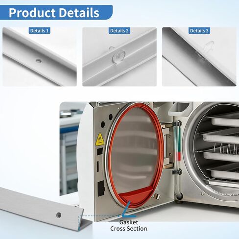 002-1244-01 Steam Block Kit for Midmark Ritter M9 M9D Series Door Gasket Steam Block Replacement & 4 Snap Clips #002-1244-01 Seal Gaskets MIK236 W/Fasteners in Kuwait