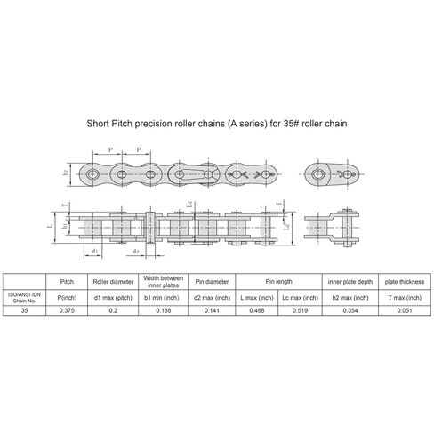 #35 Roller Chain Sprocket Type B 8mm bore 10 Tooth, Hardened Antirust 1045 Steel Drive Sprockets 35B10-8mm in Kuwait