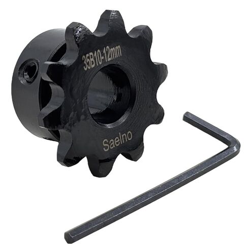 #35 Roller Chain Sprocket Type B 12mm bore 10 Tooth, Hardened Antirust 1045 Steel Drive Sprockets 35B10-12mm in Saudi Arabia