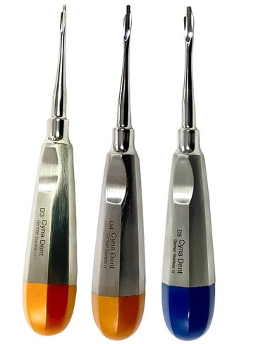 New German Stainless Set of 3 LUXATING PERIOTOMES Dental ATRAUMATIC EXTRACTING Elevators 3MM 4MM 5MM in Saudi Arabia