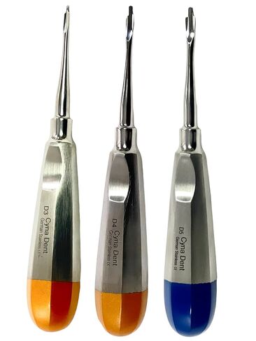 New German Stainless Set of 3 LUXATING PERIOTOMES Dental ATRAUMATIC EXTRACTING Elevators 3MM 4MM 5MM in Saudi Arabia