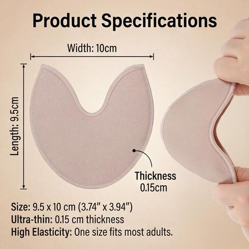 Toe Pads for Pointe Shoes, 1 Pair Soft Ballet Ballet Toe Pads Dance Shoe Toes Protector Accessories, 3.54 x 3.15 Inch High Heels Toes Caps Pad for Pointe Shoes, Forefoot Wrap Pad for Women Girls in Saudi Arabia