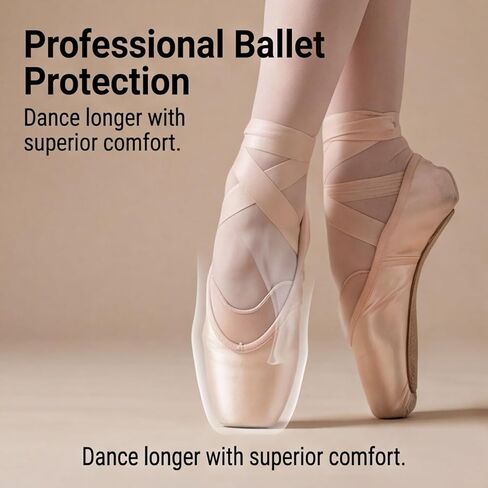 Toe Pads for Pointe Shoes, 1 Pair Soft Ballet Ballet Toe Pads Dance Shoe Toes Protector Accessories, 3.54 x 3.15 Inch High Heels Toes Caps Pad for Pointe Shoes, Forefoot Wrap Pad for Women Girls in Saudi Arabia