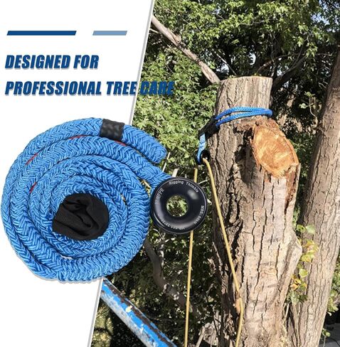 Whoopie Sling, 1/2 Inch Tenex-Tec Braided Rope with Metal Ring, 3-5 Ft Adjustable Tree Rigging Sling for Professional Tree Care in Saudi Arabia