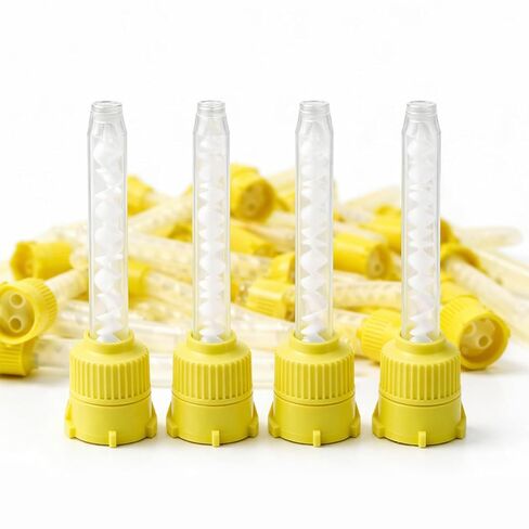 100/pk أصفر بنسبة 1:1 نصائح خلط الأسنان لخلط انطباعات الأسنان in Kuwait