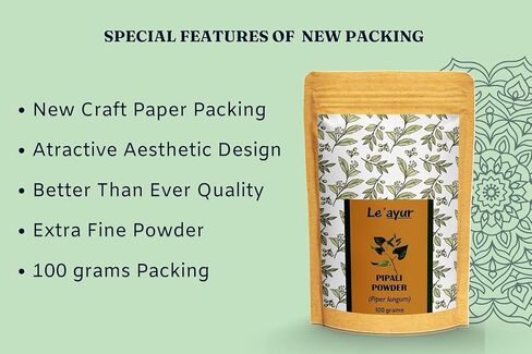Le'ayur Pipali Or Lendy Pipal (Piper longum) Powder, 100 Grams in Saudi Arabia