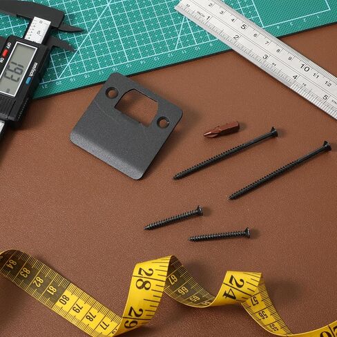 Extended Lip Strike Plate, 2-1/2" x 2-1/4" Matte Black Heavy Duty Version Extra Wide Lip Door Latch Striker Reinforced Latch Guide Plate with Reinforced Star Screws & Bit (1 Pack) in Saudi Arabia
