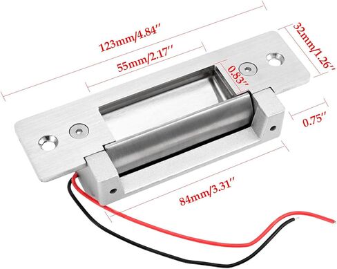 Remote Control Electric Strike Door Lock System, 2200lbs Fail Secure/Fail Safe Adjustable, Stainless Steel Exit Button, Access Control with Power Supply, 4 Remote Transmitters for Wood/Metal/PVC Doors in Kuwait
