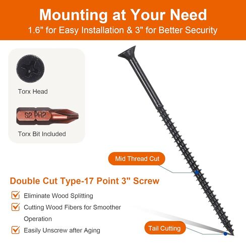 لوحة ضربة باب ممتدة، لوحة ضربة ممتدة 2-1/4 بوصة × 2-1/4 بوصة، لوحات مزلاج باب عريضة شديدة التحمل مع براغي توركس/نجمة معززة ولقمة للأبواب الداخلية الخارجية لموسع الترميم (أسود) in Kuwait