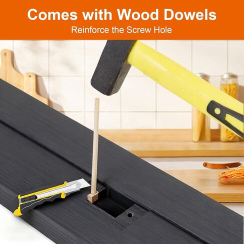 لوحة ضربة باب ممتدة، لوحة ضربة ممتدة 2-1/4 بوصة × 2-1/4 بوصة، لوحات مزلاج باب عريضة شديدة التحمل مع براغي توركس/نجمة معززة ولقمة للأبواب الداخلية الخارجية لموسع الترميم (أسود) in Kuwait