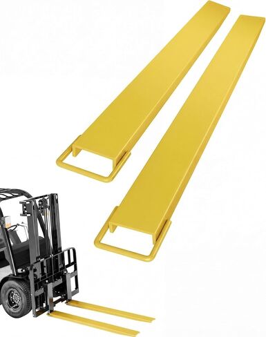 72" Forklift Extensions 4.5" Wide, Heavy Duty Steel Pallet Fork Extenders, 4600 LBS Capacity, Universal Fit for Forklift, Lift Truck & Loader, 1 Pair, for Warehouse & Construction Use, Orange in Saudi Arabia