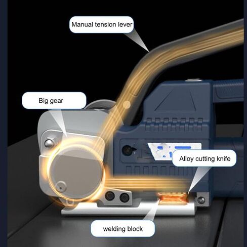 COYEUX Handheld Electric Strapping Machine, PP/PET Plastic Straps Semi-Automatic Banding Tool, Tension Force 400-3500N, for Newpapers, Cartons, Textiles, Plastic Pipes in Kuwait