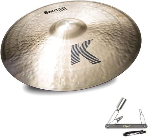 Avedis Zildjian Company Zildjian K0731 21-Inch K Dark/Mid Sound Sweet Ride Cymbal - Traditional Finish With ZKEY in Kuwait