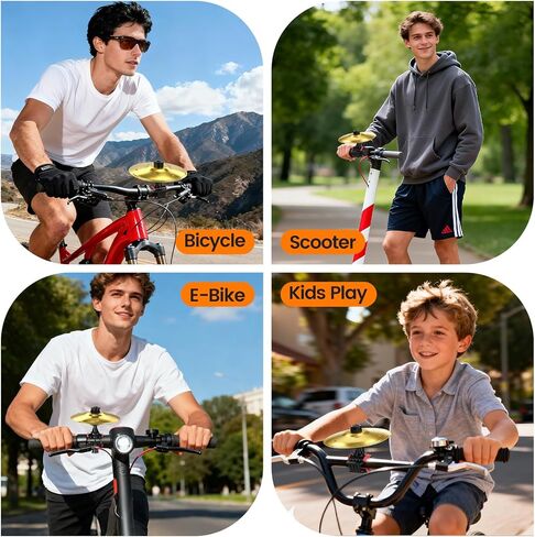 صنج دراجة دوار صغير، فيل أبيض مضحك وهدايا عيد الميلاد، صنج قابل للتعديل 360 درجة مع مشبك مقود، يناسب القضبان 0.5-1.18 بوصة، للدراجات والدراجات الجبلية والسكوتر والدراجة الإلكترونية in Kuwait