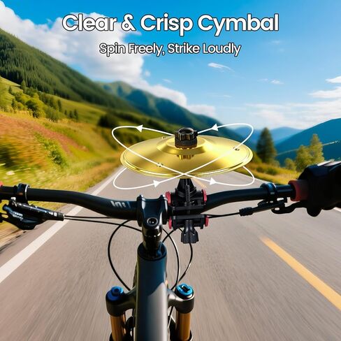 صنج دراجة دوار صغير، فيل أبيض مضحك وهدايا عيد الميلاد، صنج قابل للتعديل 360 درجة مع مشبك مقود، يناسب القضبان 0.5-1.18 بوصة، للدراجات والدراجات الجبلية والسكوتر والدراجة الإلكترونية in Kuwait