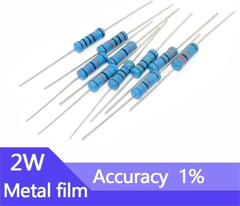 20 قطعة 2W 6R8 68R 680R 6K8 68K 680K 6.8 68 680 أوم R K دقة 1% مقاومة حلقة خمسة ألوان 0.1R-10M مقاوم غشاء معدني (MF 2W 750K 20 قطعة) in Kuwait