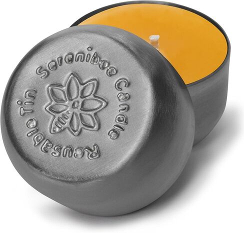 يمكن إعادة تعبئة شموع شمع العسل الخفيفة مع اثنين من حاملي الشموع الفولاذية القوية القابلة لإعادة الاستخدام وحقيبة قطنية قابلة لإعادة الاستخدام ومجموعة هدايا صديقة للبيئة (24) in Kuwait