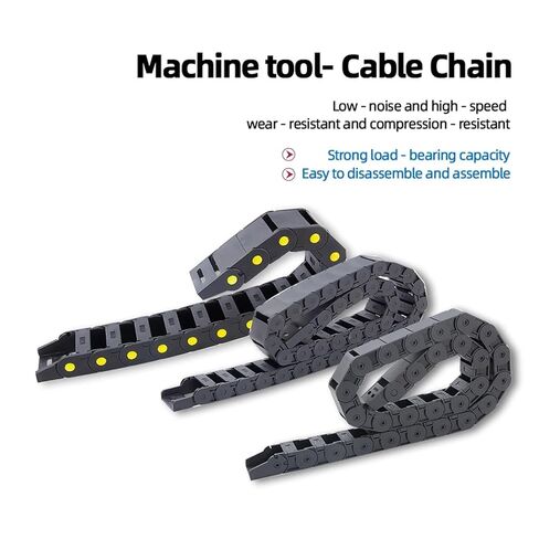 Cable Chain Semi-Enclosed Interior Opening Bending Radius 28 38 48 60 75mm 18x18 18x25 18x37 18x50 1m(28mm,18x50 mm) in Saudi Arabia