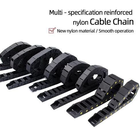 Cable Chain Semi-Enclosed Interior Opening Bending Radius 28 38 48 60 75mm 18x18 18x25 18x37 18x50 1m(28mm,18x50 mm) in Saudi Arabia