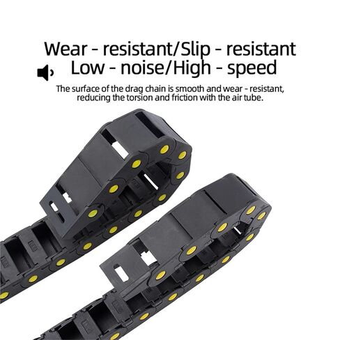 Cable Chain Semi-Enclosed Interior Opening Bending Radius 28 38 48 60 75mm 18x18 18x25 18x37 18x50 1m(28mm,18x50 mm) in Saudi Arabia