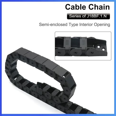 Transmission Cable Chain Semi-Enclosed Interior Opening 18x18 18x25 18x37 18x50 Drag 2 Plastic Chain Towline Transmission(60mm,18x18 mm) in Kuwait