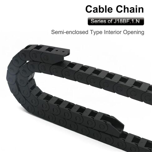 Transmission Cable Chain Semi-Enclosed Interior Opening 18x18 18x25 18x37 18x50 Drag 2 Plastic Chain Towline Transmission(60mm,18x18 mm) in Kuwait