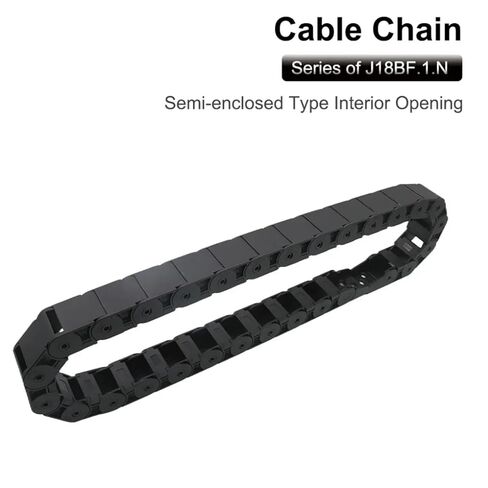 Transmission Cable Chain Semi-Enclosed Interior Opening 18x18 18x25 18x37 18x50 Drag 2 Plastic Chain Towline Transmission(60mm,18x18 mm) in Kuwait