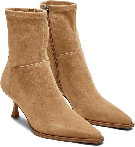 Coutgo Womens Kitten Low Heel Ankle Boots Pointed Toe Side Zipper Short Booties Fall Shoes in Saudi Arabia